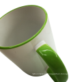 Alta calidad de dos colores personalizados 11 oz sublimación en blanco Color de porcelana dentro de la taza